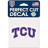 WinCraft NCAA Texas Christian University TCU Horned Frogs 4" x 4" Inch Color Decal