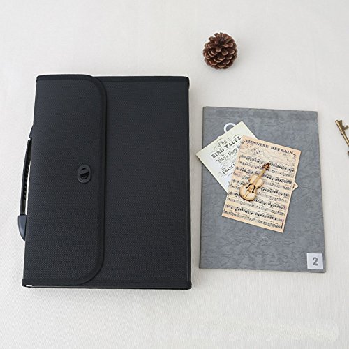 Little-Feet 13 Pockets Expanding File Folder Plastic A4 Letter Size Expandable File Organizer Self Document Accordion File Folder Wallet Briefcase Business Filing Box with Handle - Thumbnail 3