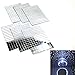 DiER Self-Adhesive Real Glass Craft Mini Square Mirrors Mosaic Tiles 10mm Crystal Clear