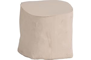 Deouss Mid High Fire White Stoneware Clay for Pottery; Cone 5-7;Ideal for Wheel Throwing,Hand Building,Sculpting;Great for All Skill Levels;Whiteware Pottery Clay Fires White;50 lbs