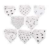 UINSTONE Baby Bibs #8 count #unisex #100% Organic Cotton #PERFECT for Drooling and Teething issues