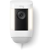 Ring Spotlight Cam Pro, Plug-in | 3D Motion Detection, Two-Way Talk with Audio+, and Dual-Band Wifi (2022 release) - White