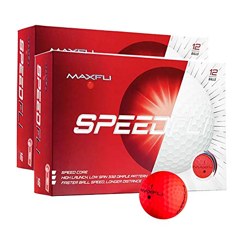 Maxfli SpeedFli Distance Golf Balls Red (24 Pack)