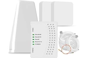 HXSDPLUS Cell Phone Booster for Home & Muti-Room, Up to 7000Sq. Ft,Cell Phone Signal Booster for Rural Area with 2 Indoor Panel Antennas,Boosts 5G 4G LTE for All U.S. Carriers, FCC Approved