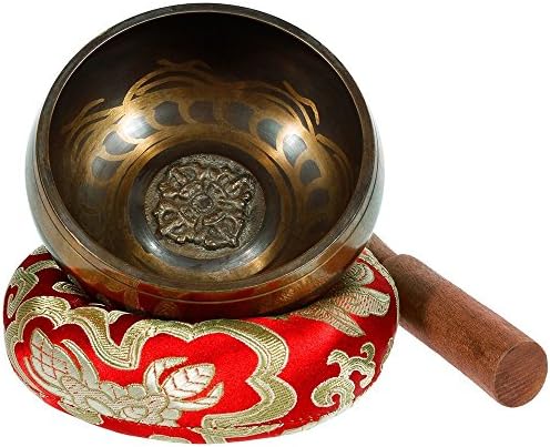 YOSASO Tibetan Singing Bowl Set for Buddhism Meditation Chakra Healing, Prayer,Yoga, and Healing Through Vibration with Mallet