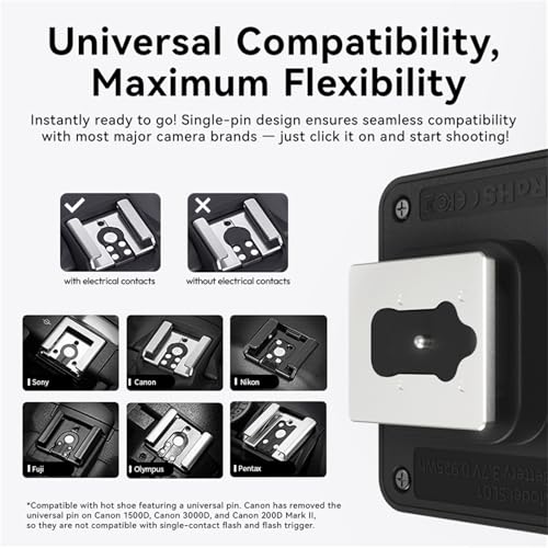 ULANZI SL03 Camera Mini Flash Speedlite with Video Light, GN8 6500K External Flash 90° Angle Adjustable Speedlite Compatible with Sony/Canon/Fuji/Nikon DSLR, Universal Single Contact Hot Shoe Mount