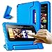 AFUNTA Tablet 7 2015 Case,Light Weight Shock Proof Convertible Handle Stand EVA Protective Kids Case for 7 inch Display Tablet (5th Generation - 2015 Release Only)-Blue