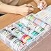 Adjustable 15-Compartment Grid Slot Plastic Storage Box Jewelry Bead Tool for Washi Tape, Art Supplies and Sticker Container Organizer Case