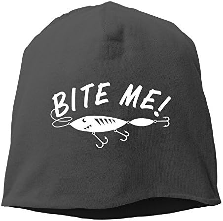 Unisex Adjustable Beanie Hat Slouchy Warm Hat For Bite Me Funny Fishing