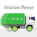 Garbage Truck Toy Recycle Truck Friction Powered for Boys and Girls Purifier with Light and Sound, 4 Wheels, 1:20 Advanced Simulation Model-City Sanitation Series, Green and White