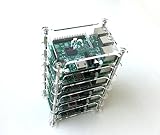 GeauxRobot Raspberry Pi 4 Model B 6-Layer Dog Bone Stack Clear Case Box Enclosure Also for Pi 3B+ 3B 2B B+ A+ B A ...