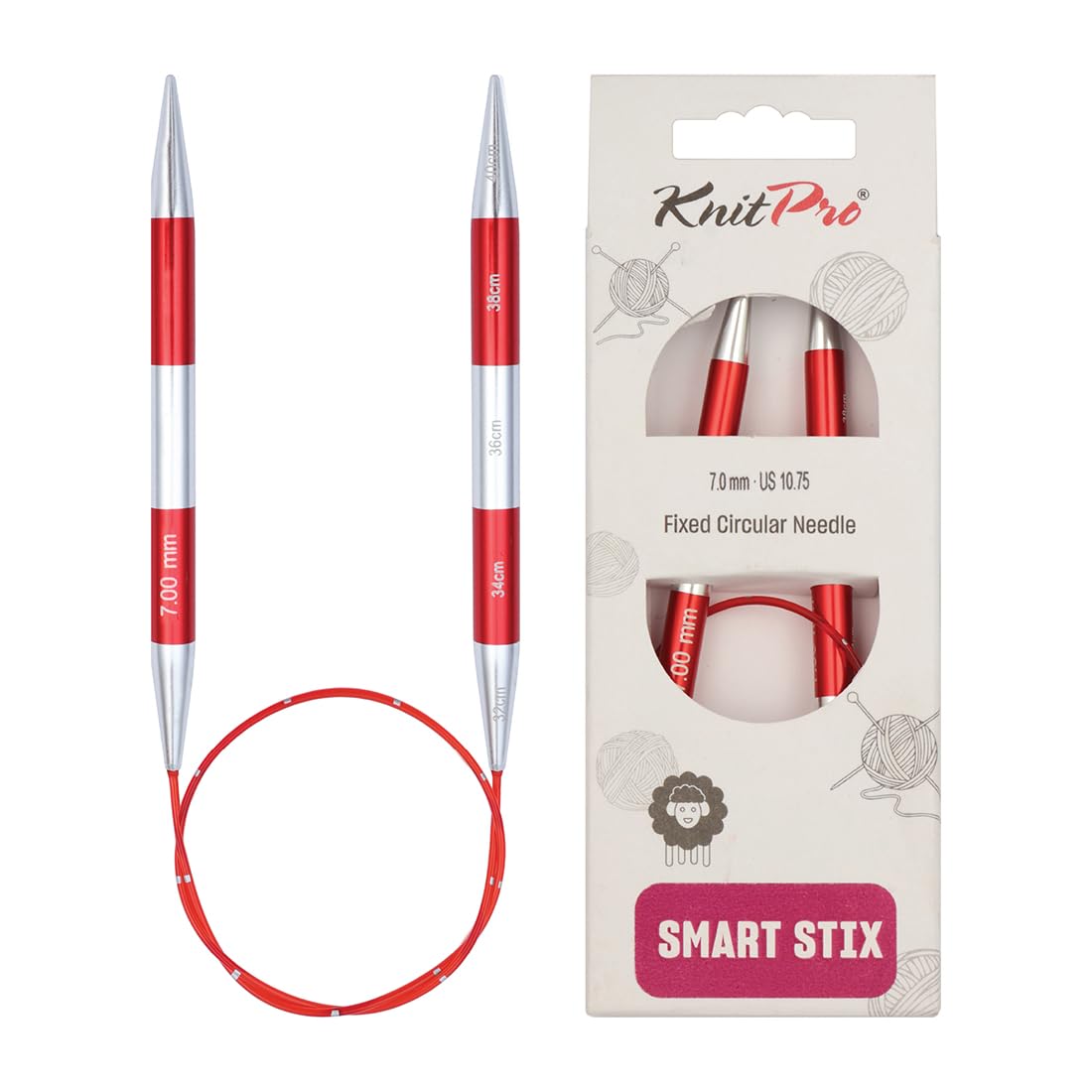 KnitPro Smartstix Fixed Circular Needles 16" (40cm) | 7.00mm — image 1