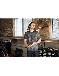 Harley-Davidson - Camiseta de manga corta para hombre, color negro