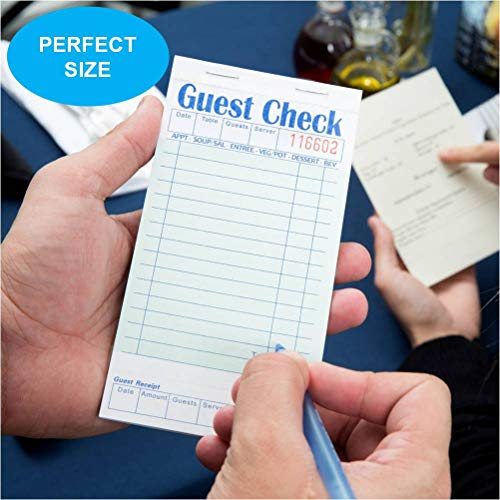 [10 Pads, 50 Sheets/Pad] Single Part Guest Checks Notebook/Notepad For