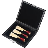 Dilwe Bassoon Case, PU Leather Wood Bassoon Container Box Carrying Case with Slots for 3pcs Reeds