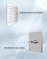 Hibbent 8 Inch Rain Shower Head Stainless Steel Chrome Square Swivel view 3