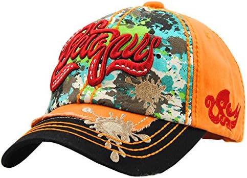JIEEN Fashion Snapback Letter Embroidery Sports Baseball Cap for Boys Girls Children (Orange)