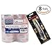 Packing Tape with Retractable Razor Knife Included Ultra Adhesive Clear Packaging - Box and Package Sealing Rolls for Shipping and Mailing - Fits Any Standard Guns and Dispensers (Set of 8)