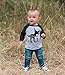 7 ate 9 Apparel Baby's Dinosaur Dino One 1st 1 First Birthday Grey 12 Months