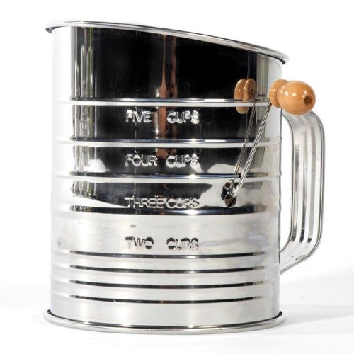 Jacob Bromwell All-American 5-Cup, 4-Wire Crank Sifter (Stainless)