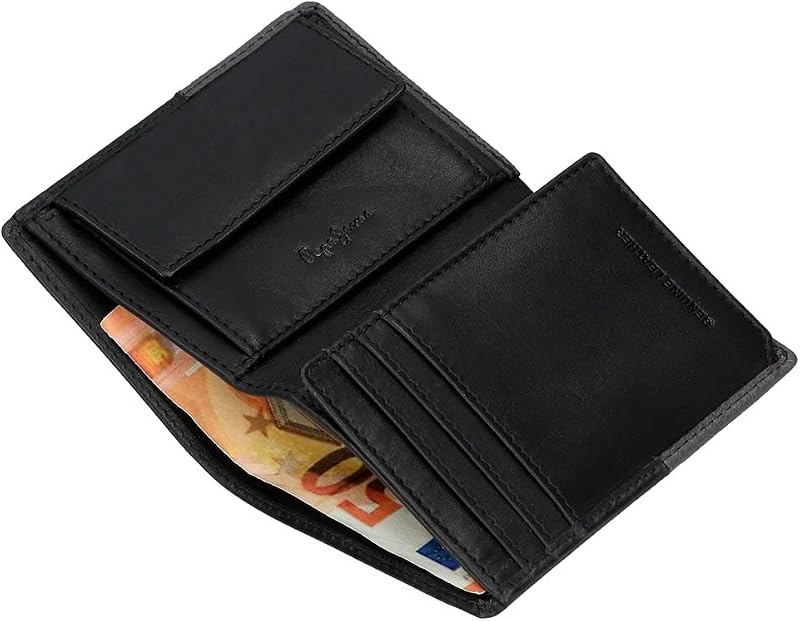 Carteira pepe jeans dupla vertical com bolsa preta 8,5x11,5x1 cm couro — foto 4 de 7