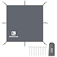 Waterproof Tent Footprint Camping Tarp - Ultralight Tent Floor Saver,Multifunctional Tents Ground Sheet Mat with 4 Tent Stakes for Camping,Picnic,Hiking,Backpacking,Hammock,Beach(PU3000mm,300*300CM)