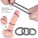 Silicone Cock Ring Penis Ring for Men Stronger Erections, Super Soft Dick Loops Set for Couples Lover Extra Stimulation Sex Toy Sexual Gift (3 in 1 - Grey)