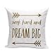 Ikevan Letters Cotton Linen Square Decorative Throw Pillow Case Cushion Cover (18