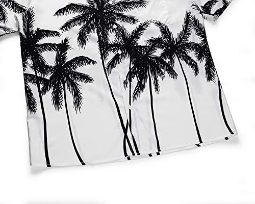 Ophestin Hawaiian Shirts for Men, Funny Print Short Sleeve Button Down Tropical Shirt