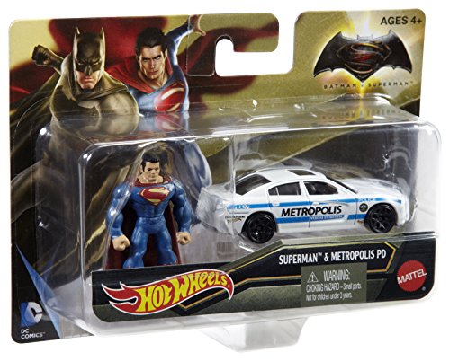 Hot Wheels Batman v Superman: Dawn of Justice Superman Mini Figure & Dodge Charger