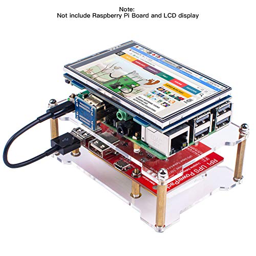 Smraza Raspberry Pi 3 B+ Battery Pack Expansion Board RPI 3 Model B+ USB Battery Pack with Acrylic Case for Raspberry Pi 3 B+(Plus), 3B, 2B - Thumbnail 4