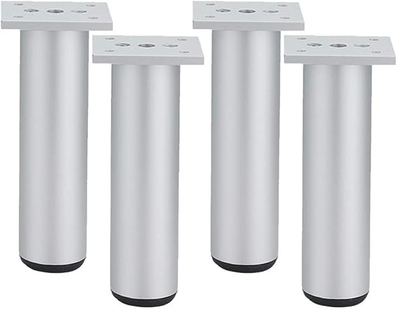4 piezas de patas de muebles patas de soporte ajustables de aluminio
