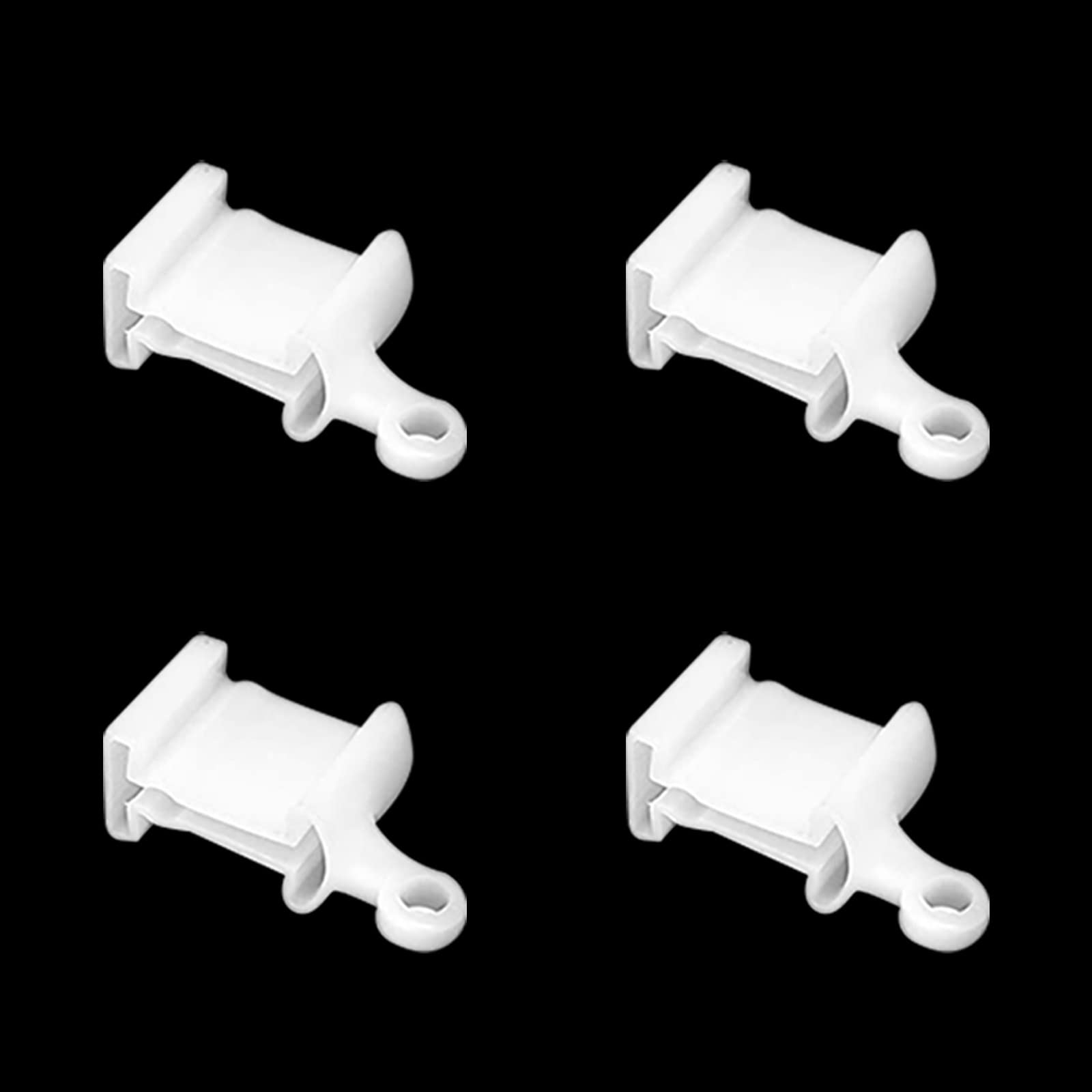 Curtain Track End Stop for Flexible Bendable Curtain Track, Set of 4 Curved Siding Ceiling Wall Mount Curtain Rail Ends Cap