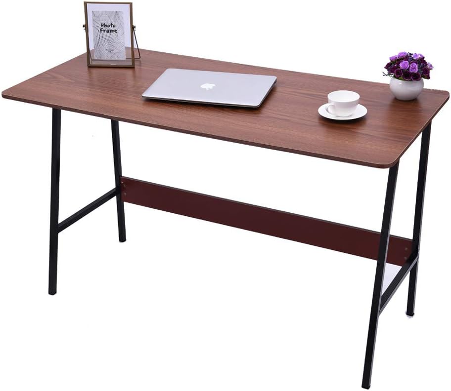 Desktop Office Computer Table, Lefthigh Home Bedroom Simple Desk Writing Reading Gaming Desk (Khaki)