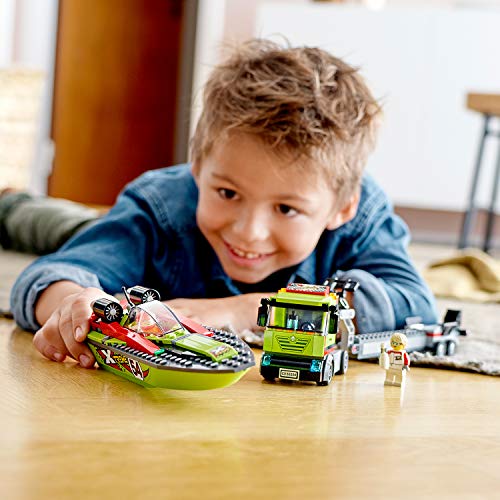 Lego 60254 City Great Vehicles Rennboot-Transporter – Bild 6