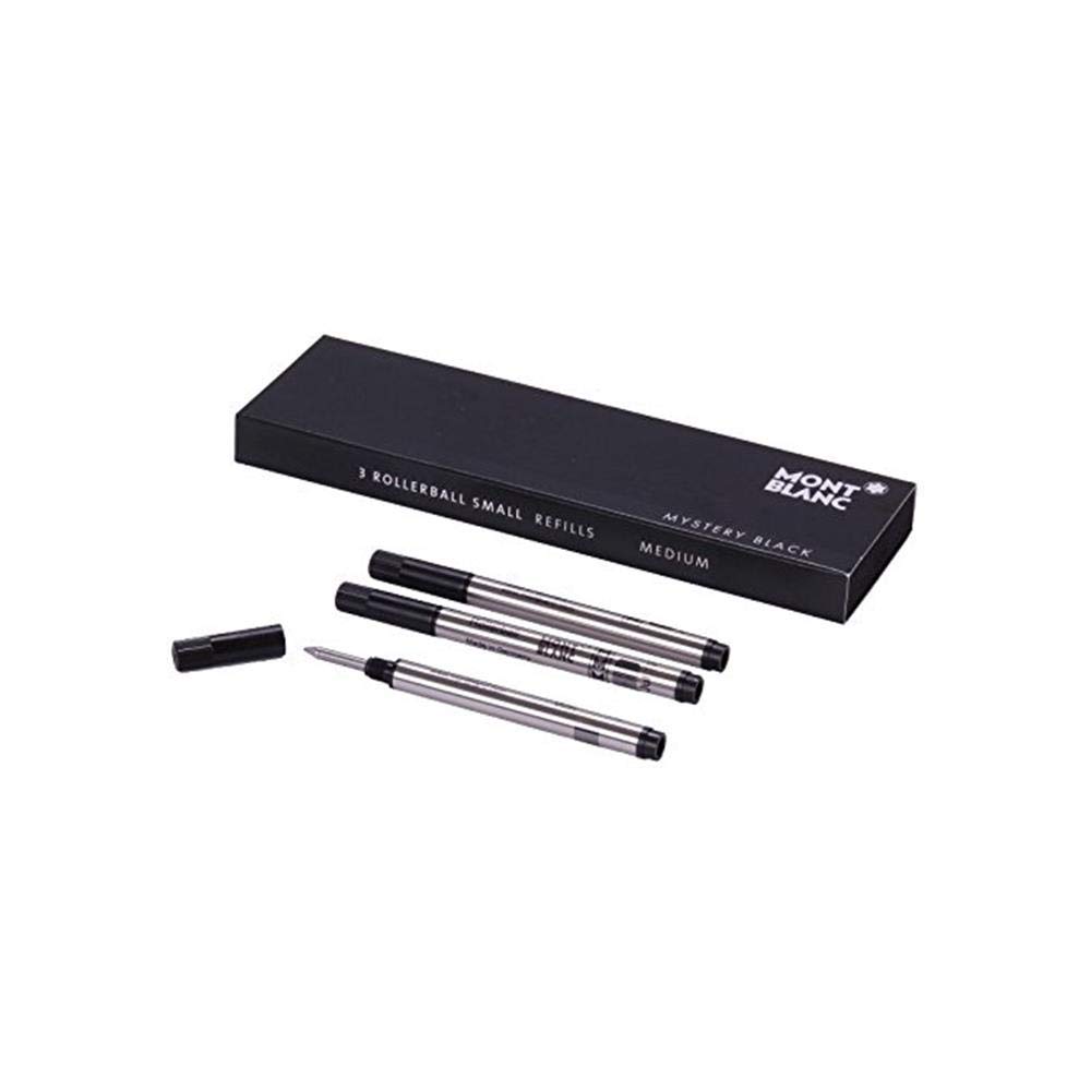MONTBLANC 3 small rollerball refills (M) Mystery black