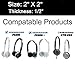 Earpads, Ear Pads, Ear Cushion Replacement for Headset, Compatible with Sennheiser Px200, Audio-Technica Ath-es3, Sony Mdr-710lp, Etc. (Packaged 1 Pair (2 Pieces)) T-001 (Black)