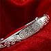 Merdia Women's 999 Sterling Silver Fu Flower Carved Bangle Bracelet 23g Weight for Wedding Gift