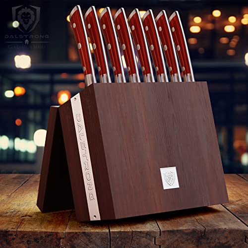 DALSTRONG Steak Knife Set with Modular Storage Block 5" Straight Edge