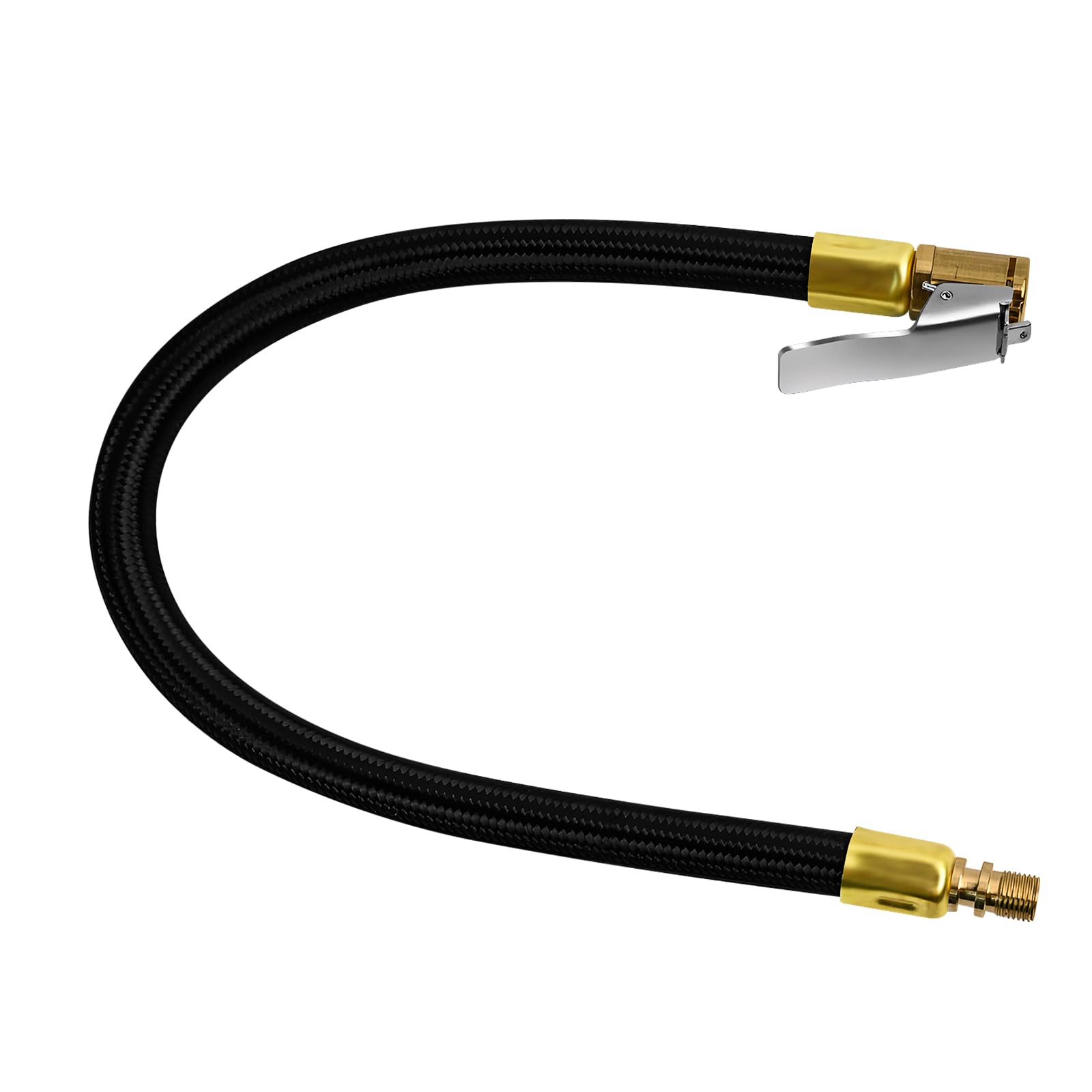 Photo 1 of 12'' Tire Inflator Extension Hose with Quick Inflation Chuck Adapter Clip On High-Pressure Hose for Auto Motorcycle Bicycle Repair Accessories
