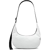 Iioscre Medium Crossbody Crescent Bag for Women Men Trendy, Nylon Crossbody Hobo Bag with Adjustable Strap and Inner Pockets.