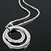 Fheaven Women Long Chain Fashion Crystal Rhinestone Silver Plated Pendant Necklace Gift