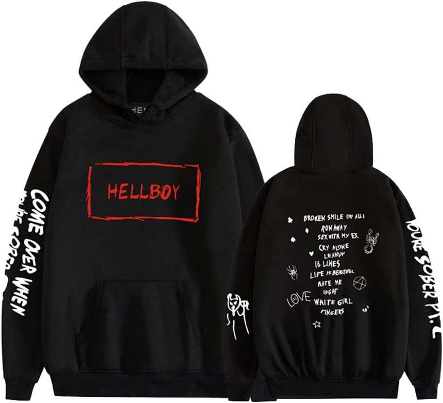 AKlamater Unisex Fashion Rapper Lil Peep Falling Down Hoodie Hip Hop Double Sided Sweatshirt Sweater