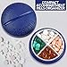 Pill Box Round for Travel - Mini Compact Portable 4 Compartment Pills Case Organizer, Vitamin and Medication Dispenser Holder for Up to 4 Times A Day, BPA Free Pill Reminder by MEDca