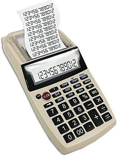 Palm-Sized Printing Calculator with Adaptor - Taxes, Expense Reports &amp; More