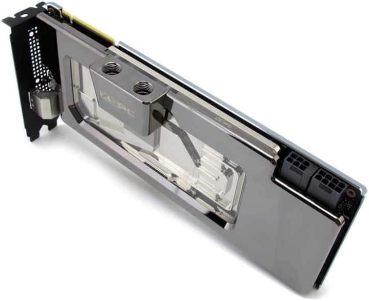 XSPC Razor Neo RTX 2080 GPU Waterblock with Tempered Glass (for Reference Cards Only), Black Chrome
