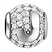 SOUFEEL New Letter J Charms Swarovski 925 Sterling Silver Charms For Bracelets Necklaces Letters Series