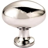 khtumeware 10 Pack 1-3/8 inch(35mm Polished Nickel Cabinet Knobs Dresser Knobs Oval Drawer Knobs Kitchen Cabinet Hardware Zin