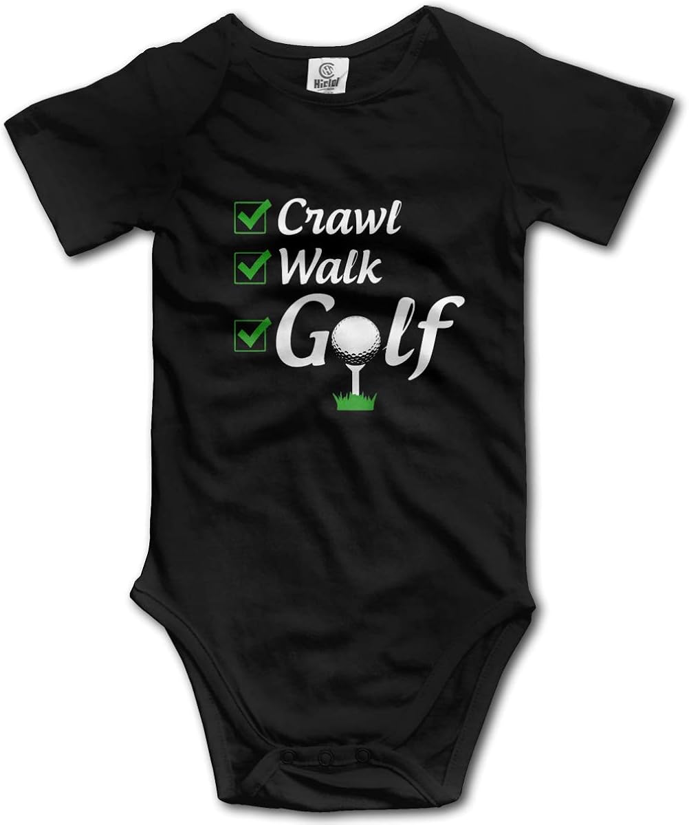 Crawl Walk Golf Baby Boys Girls Bodysuit Onesies Infant