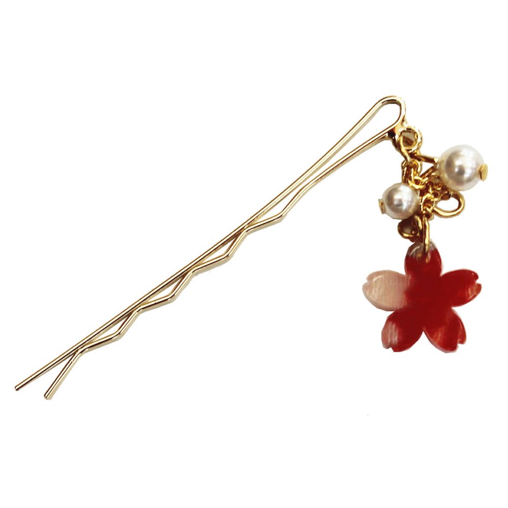 Japanese Chirimen Made Sakura Cherry Blossoms Design Hair Pin